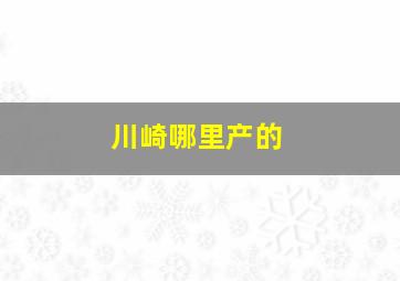 川崎哪里产的