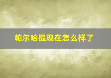 帕尔哈提现在怎么样了