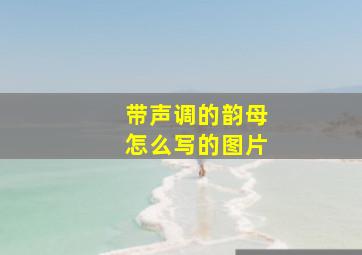 带声调的韵母怎么写的图片