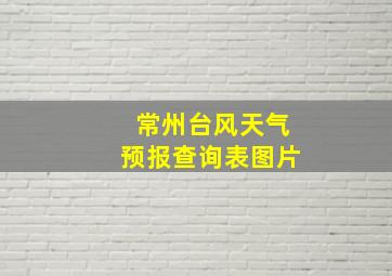 常州台风天气预报查询表图片