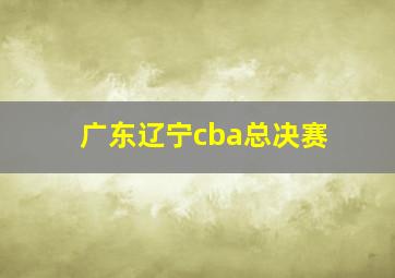 广东辽宁cba总决赛