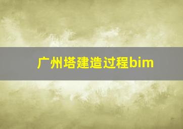 广州塔建造过程bim