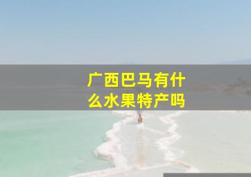 广西巴马有什么水果特产吗