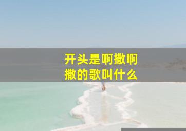 开头是啊撒啊撒的歌叫什么