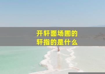 开轩面场圃的轩指的是什么