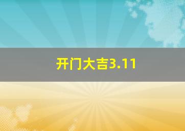 开门大吉3.11