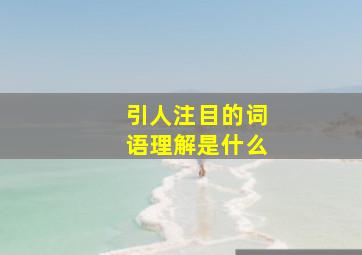 引人注目的词语理解是什么