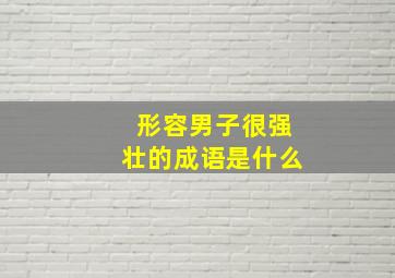 形容男子很强壮的成语是什么