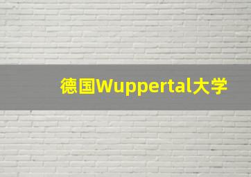 德国Wuppertal大学