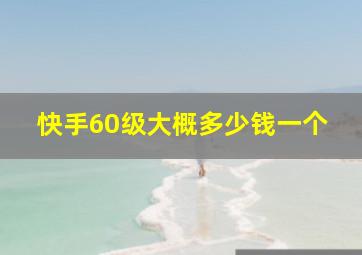 快手60级大概多少钱一个