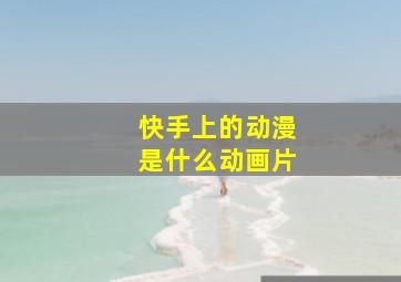 快手上的动漫是什么动画片