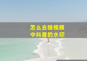 怎么去除视频中抖音的水印