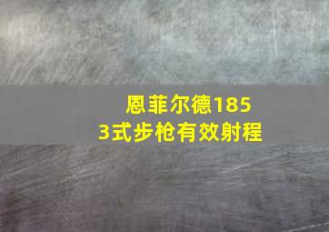 恩菲尔德1853式步枪有效射程