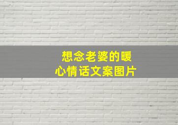 想念老婆的暖心情话文案图片