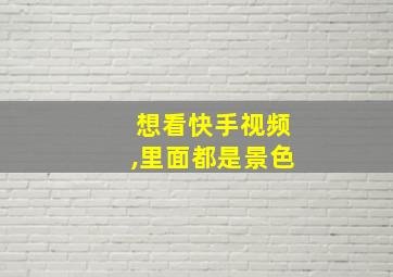 想看快手视频,里面都是景色