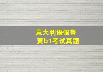 意大利语佩鲁贾b1考试真题