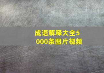 成语解释大全5000条图片视频