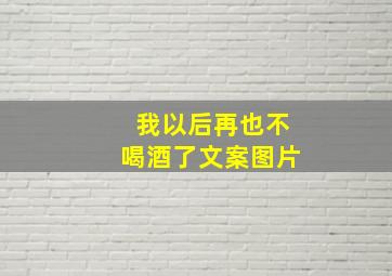 我以后再也不喝酒了文案图片