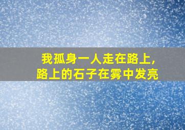 我孤身一人走在路上,路上的石子在雾中发亮