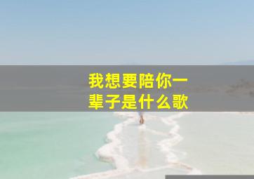 我想要陪你一辈子是什么歌