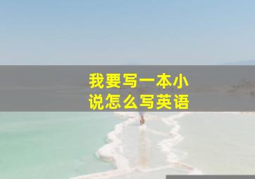 我要写一本小说怎么写英语