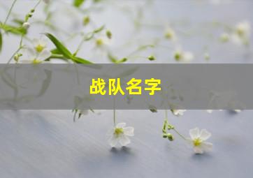 战队名字