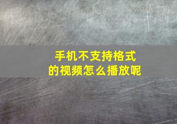 手机不支持格式的视频怎么播放呢