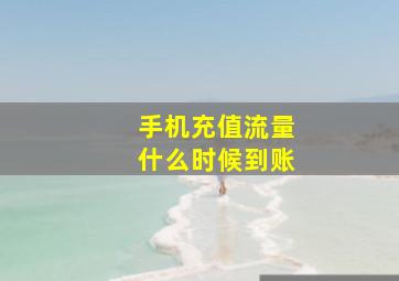 手机充值流量什么时候到账