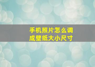 手机照片怎么调成壁纸大小尺寸