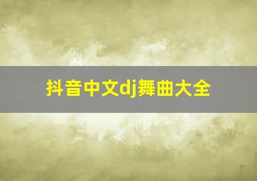 抖音中文dj舞曲大全