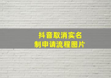 抖音取消实名制申请流程图片