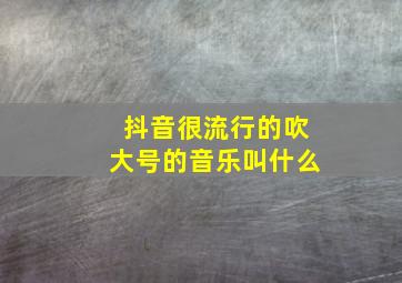 抖音很流行的吹大号的音乐叫什么