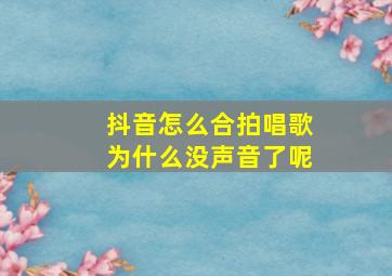 抖音怎么合拍唱歌为什么没声音了呢