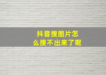 抖音搜图片怎么搜不出来了呢