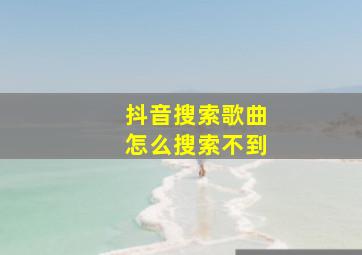 抖音搜索歌曲怎么搜索不到