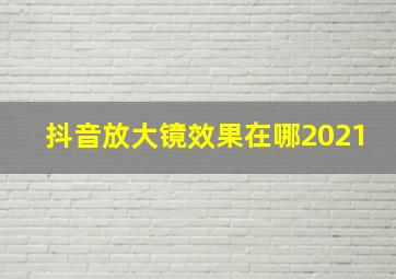 抖音放大镜效果在哪2021