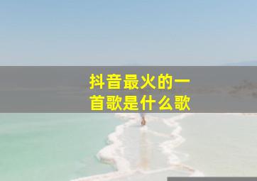 抖音最火的一首歌是什么歌