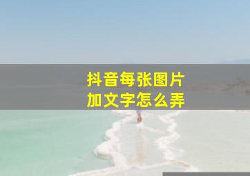 抖音每张图片加文字怎么弄