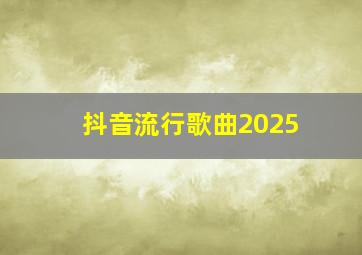 抖音流行歌曲2025