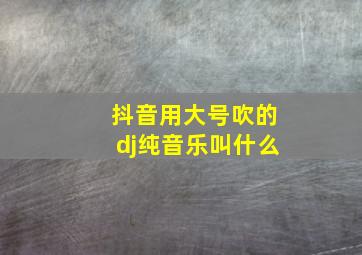 抖音用大号吹的dj纯音乐叫什么