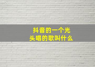 抖音的一个光头唱的歌叫什么