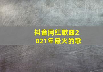 抖音网红歌曲2021年最火的歌