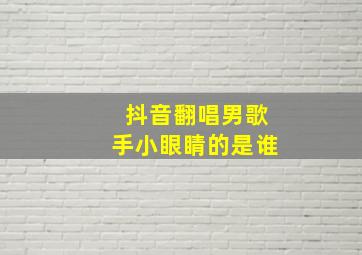 抖音翻唱男歌手小眼睛的是谁