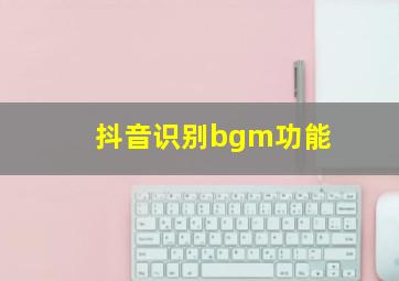 抖音识别bgm功能