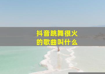 抖音跳舞很火的歌曲叫什么