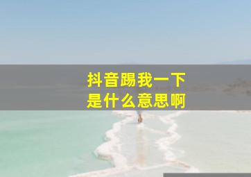 抖音踢我一下是什么意思啊