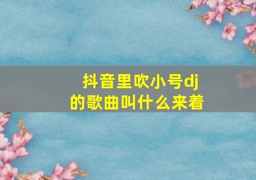 抖音里吹小号dj的歌曲叫什么来着