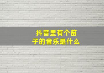 抖音里有个笛子的音乐是什么