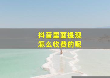 抖音里面提现怎么收费的呢