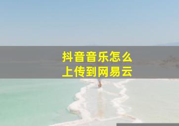 抖音音乐怎么上传到网易云